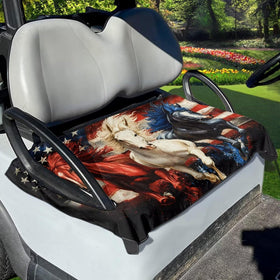 Yewattles golf cart seat cover with palm leaf pattern protects seats and refreshes style