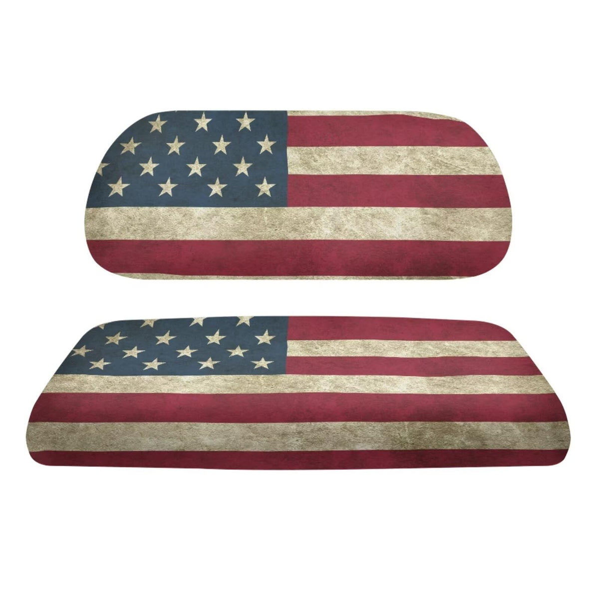 Yewattles retro flag seat cover for two-seater carts adds vintage charm