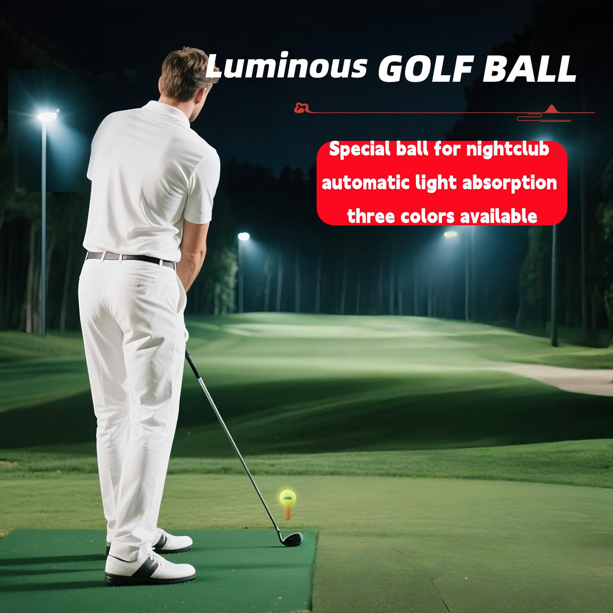 Yi Dong solar-powered golf balls with 342 dimples for aerodynamics.