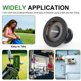 Yianerm metal-ring setup guide ensures secure non-magnetic phones.