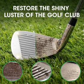 YIJINKING Golf Club Cleaner jar showing all-in-one cleaning formula.