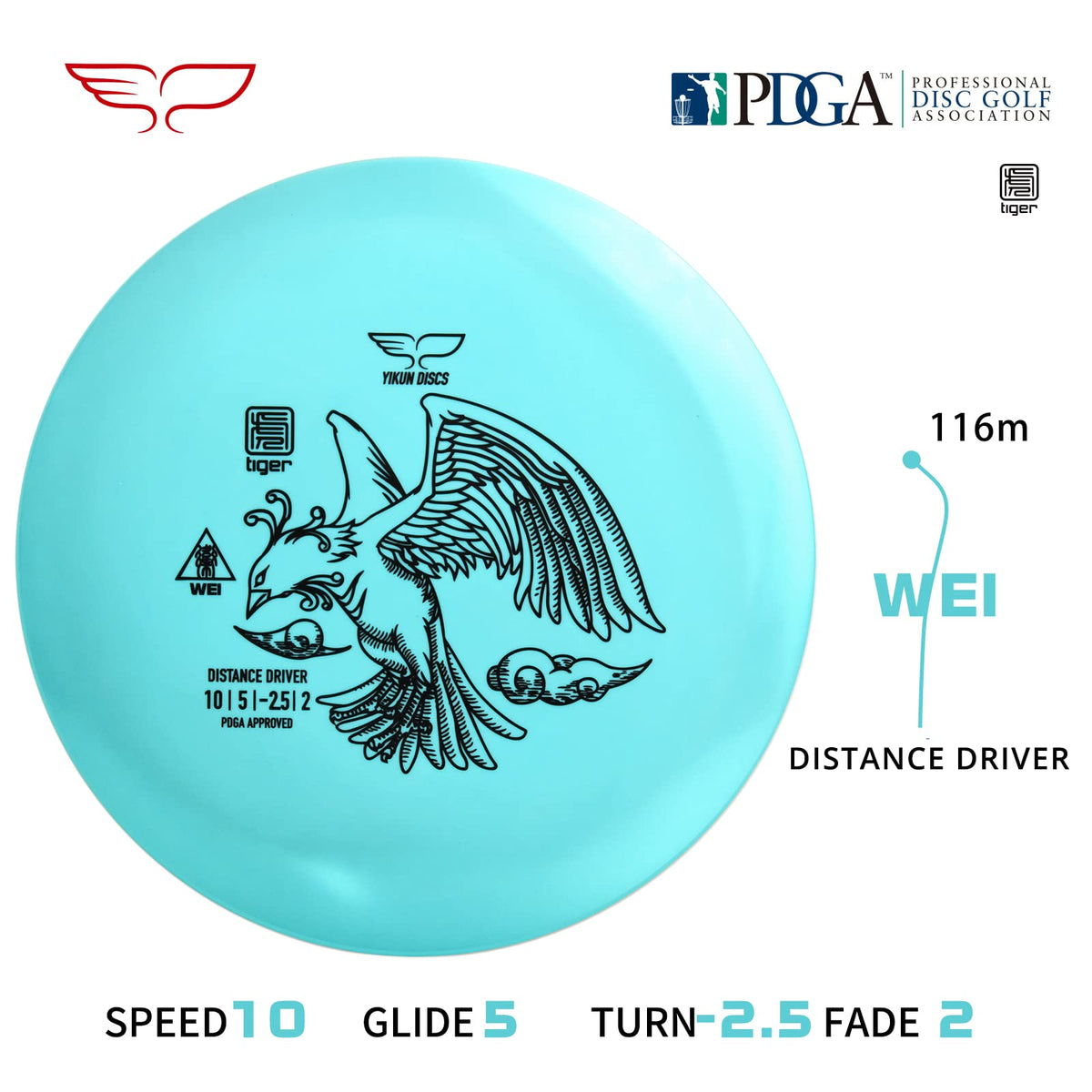 Yikun Disc Golf Driver in hand for confident release and distance