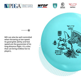 Yikun Disc Golf Driver 165-170g weight range for stability