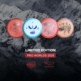 Yikun PDGA limited edition disc commemorating World Championships with vibrant aesthetics.