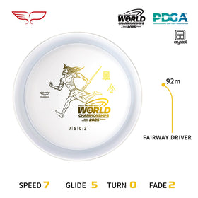 Yikun Glow straight-flight red — reliable straight line for controlled throws.