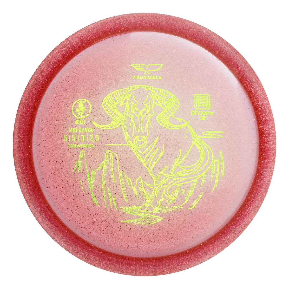 Yikun Kui Midrange Disc in flight showing stable arc for competition