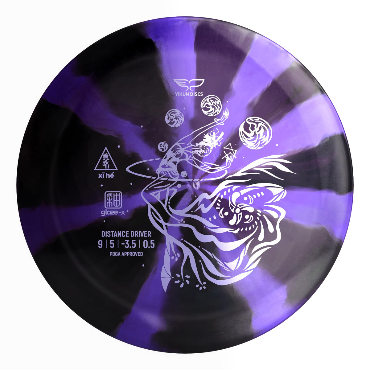 Yikun PDGA disc Glaze Line xihe during a long-distance flight for precision.