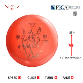 Yikun Tiger Line putter in hand for precise short-range approaches on variable terrain.