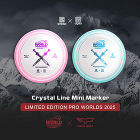 Yikundiscs Crystal Series disc with crystal-clear shine for tournament play.