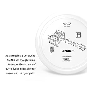 Yikundiscs Hammer 170g close-up highlights sturdy construction.