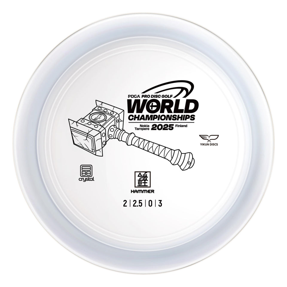 Yikundiscs Hammer Crystal Series transparent disc with jewel-like shine for PDGA play and style
