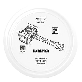 Yikundiscs Hammer front view shows stable design for accurate putting.