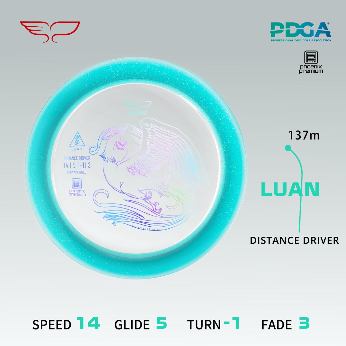 Yikun Discs LUAN driver flight path view highlights straight flight and fade.