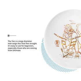 Yikundiscs midrange color variation disc showcasing design and PDGA-ready specs