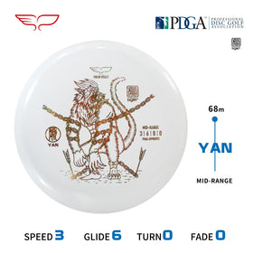 Yikundiscs midrange disc side profile highlighting straight flight and grip