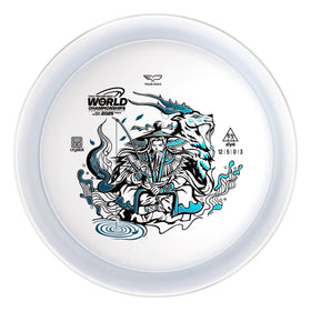 Yikundiscs Wukong distance driver front view with Crystal Line Ziya finish for stable long throws.