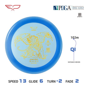 Yikundiscs Phoenix Line rim closeup—durable build supports aggressive throws.