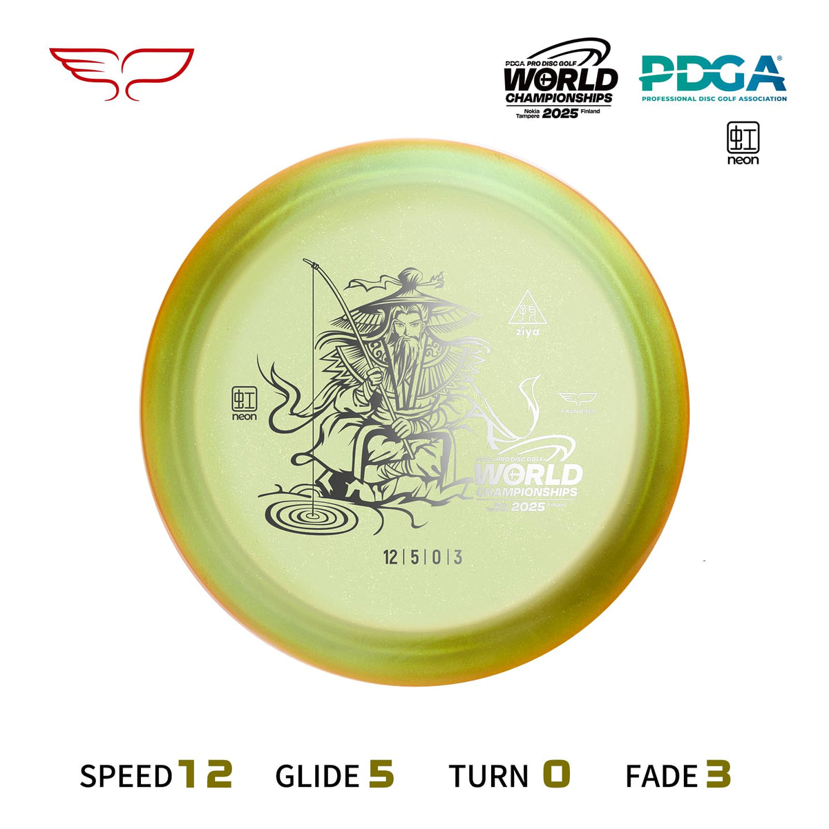 Yikundiscs Pro Worlds 2025 ZIYA disc excels for maximum distance off the tee.