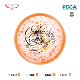 Yikundiscs Remix midrange orange grip aids controlled releases on the course