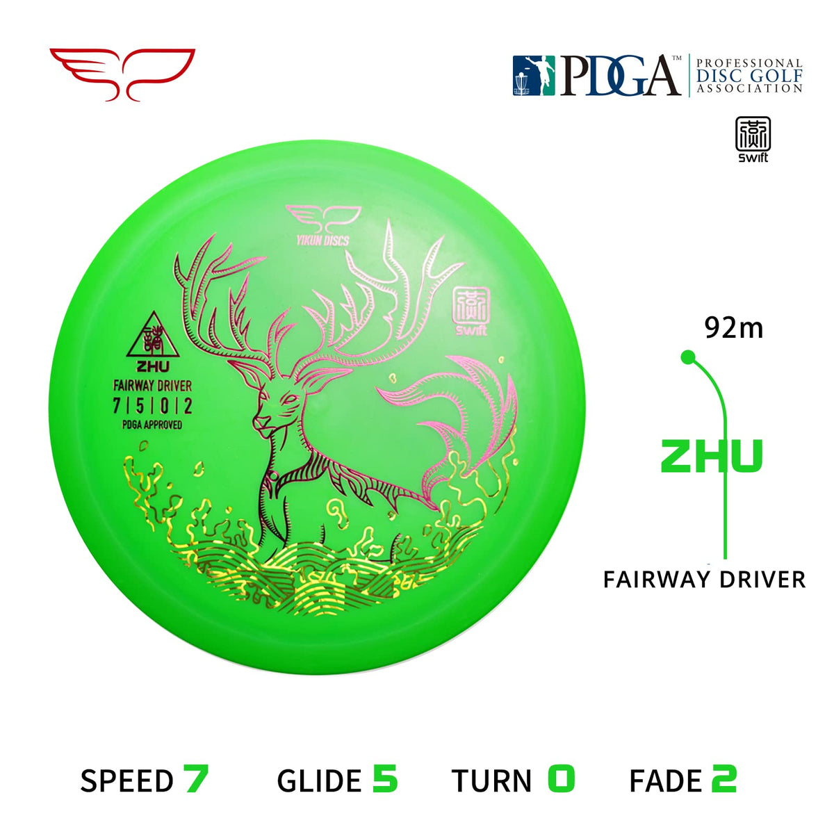 YikunDiscs Swift Line ZHU floating disc demonstrates straight tracking.