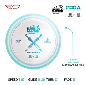Yikundiscs Twin Swords Understable in-flight glide highlighting extended glide and control.