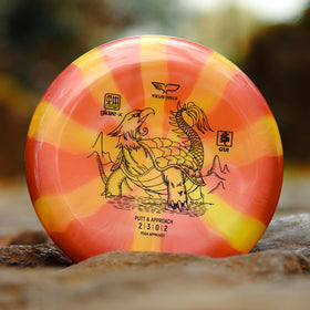 Yikun Putter orange, PDGA-approved, sized to standard for competition readiness.