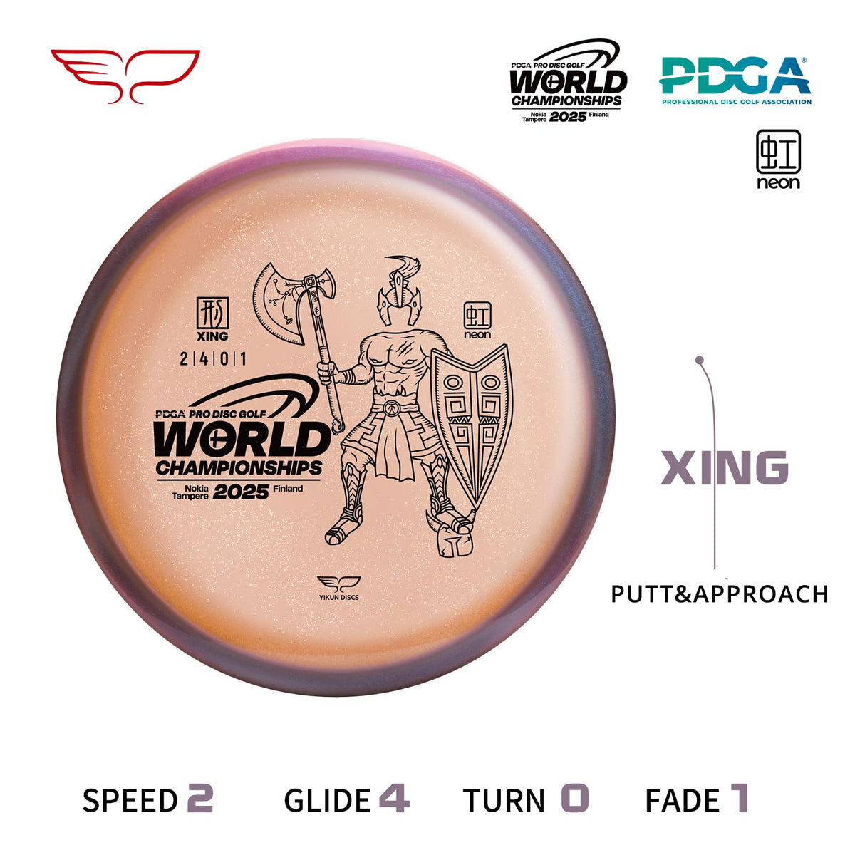 Yikun Disc Golf Putter in flight, highlighting straight-line accuracy and dependable approach.