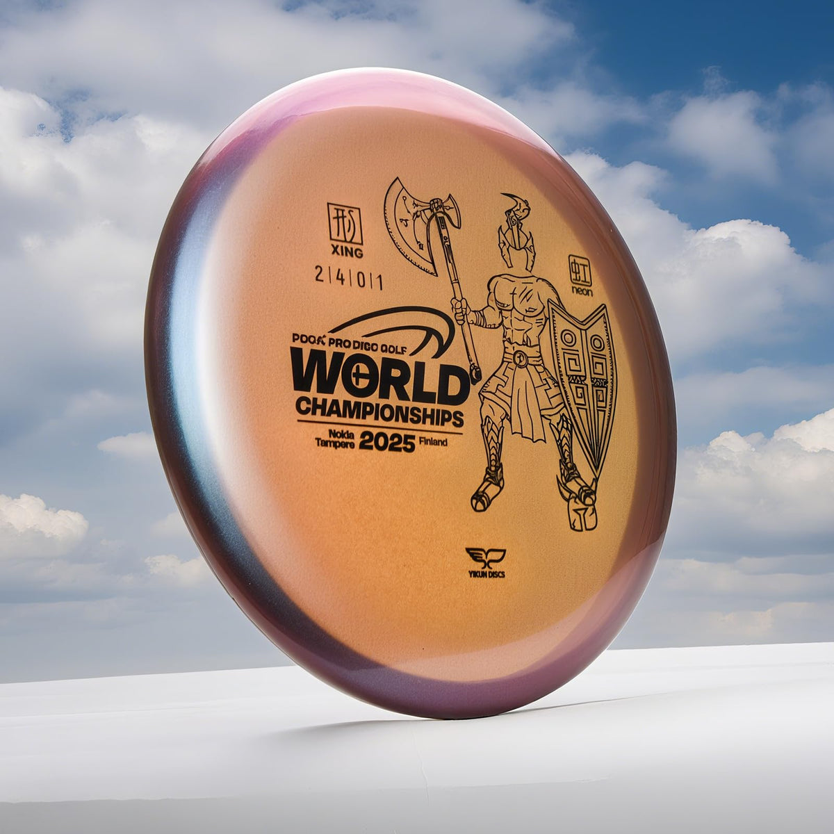 Yikun Disc Golf Putter World Championship edition, commemorative design for limited release collectors.
