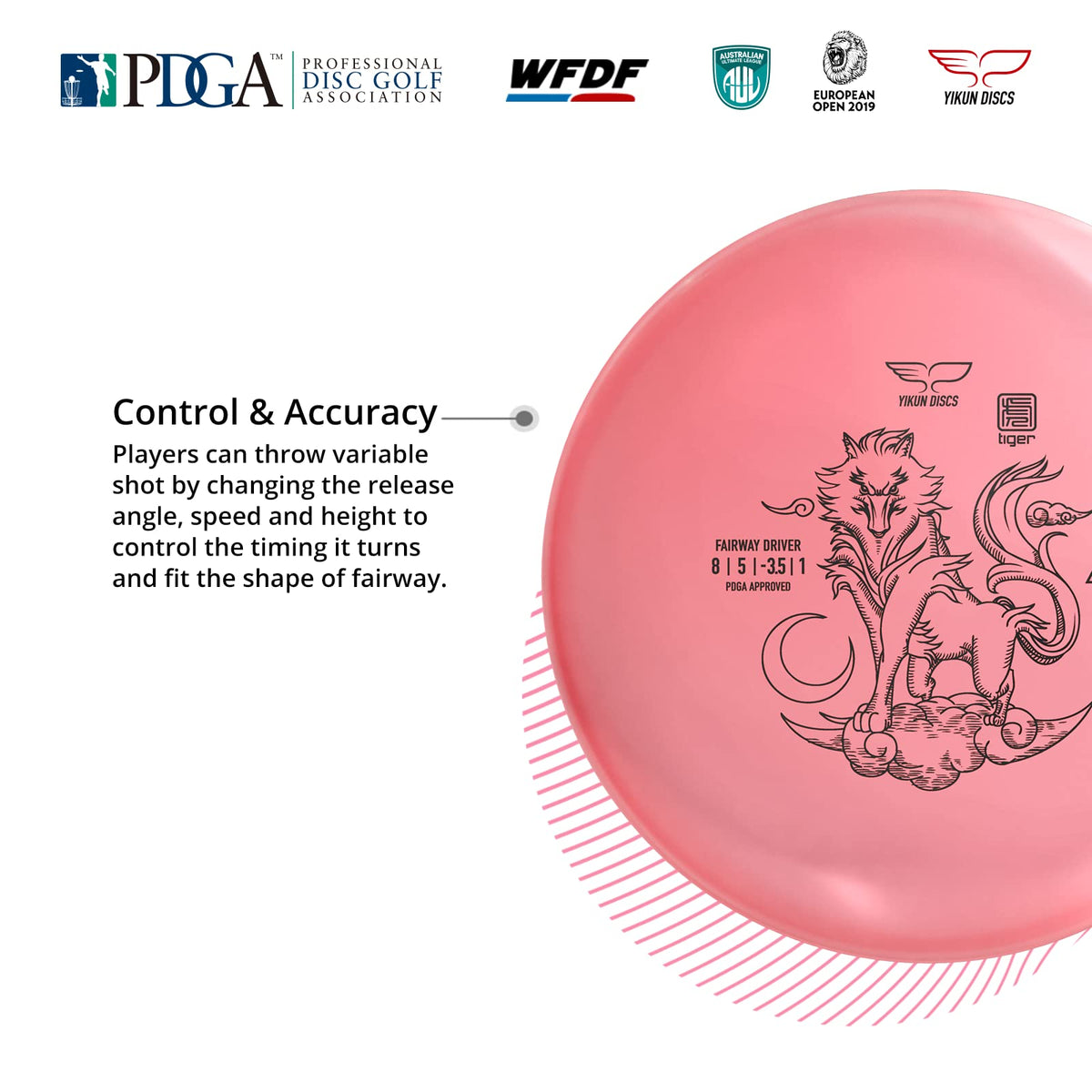PDGA-approved GOU disc with official certification badge.