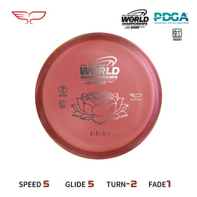 Yikun Pro Worlds 2025 Limited Edition disc side angle highlighting understable flight for beginners