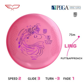 Yikundiscs Yikun putter pink close-up grip shows comfortable feel.