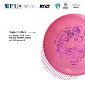 Yikundiscs Yikun pink high-glide flight helps hold lines.