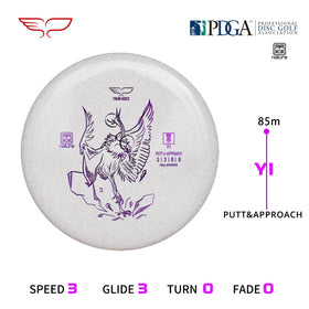 yikundiscs Yikun Tiger Line putter side shot highlights consistent speed control.