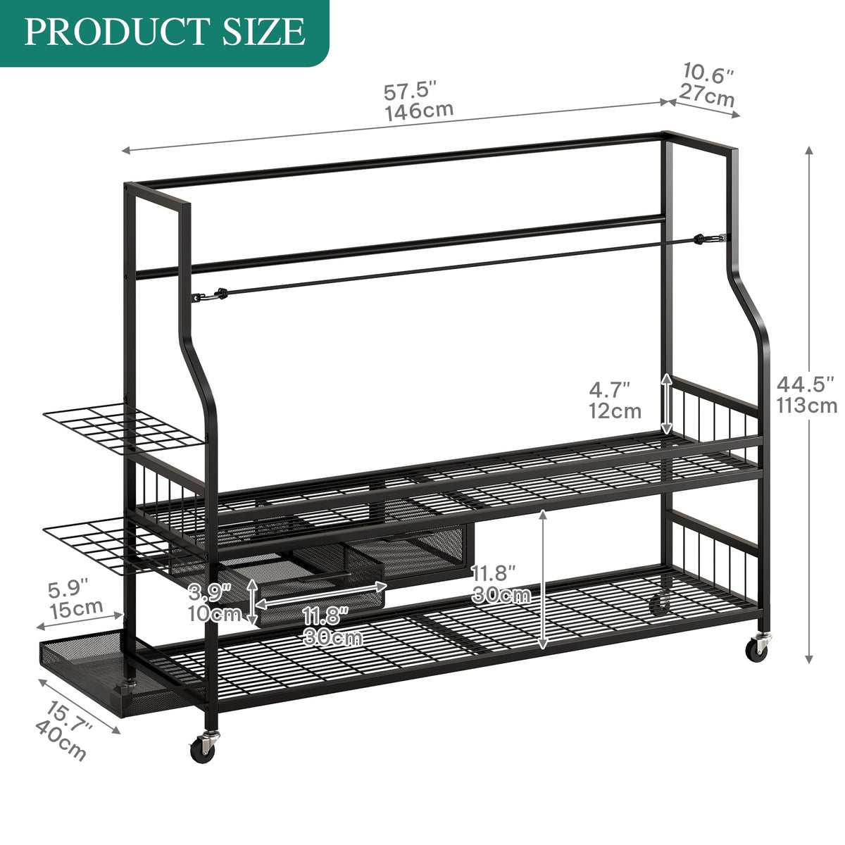 YITAHOME golf bag storage rack sturdy metal frame for durable daily use