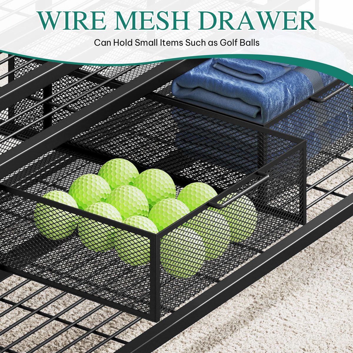 YITAHOME drawers for balls and small accessories help reduce clutter.
