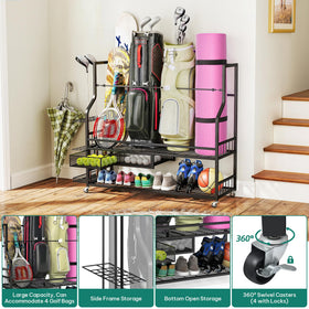 YITAHOME side-storage for golf clubs offers quick access to frequently used equipment.