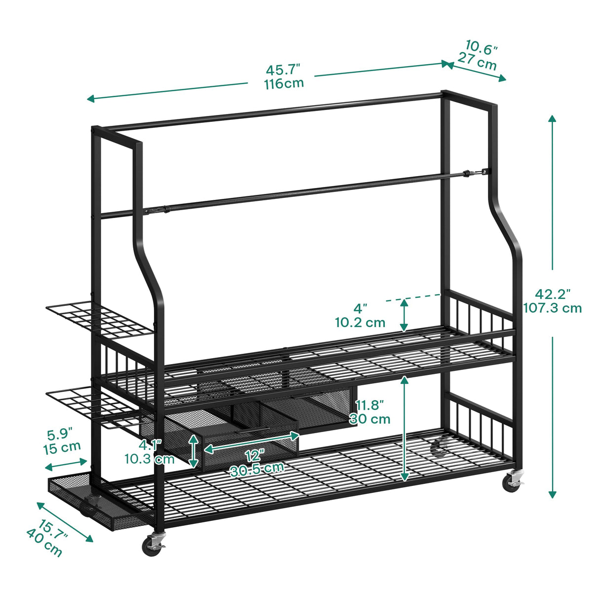 YITAHOME sturdy metal frame ensures durable daily use.