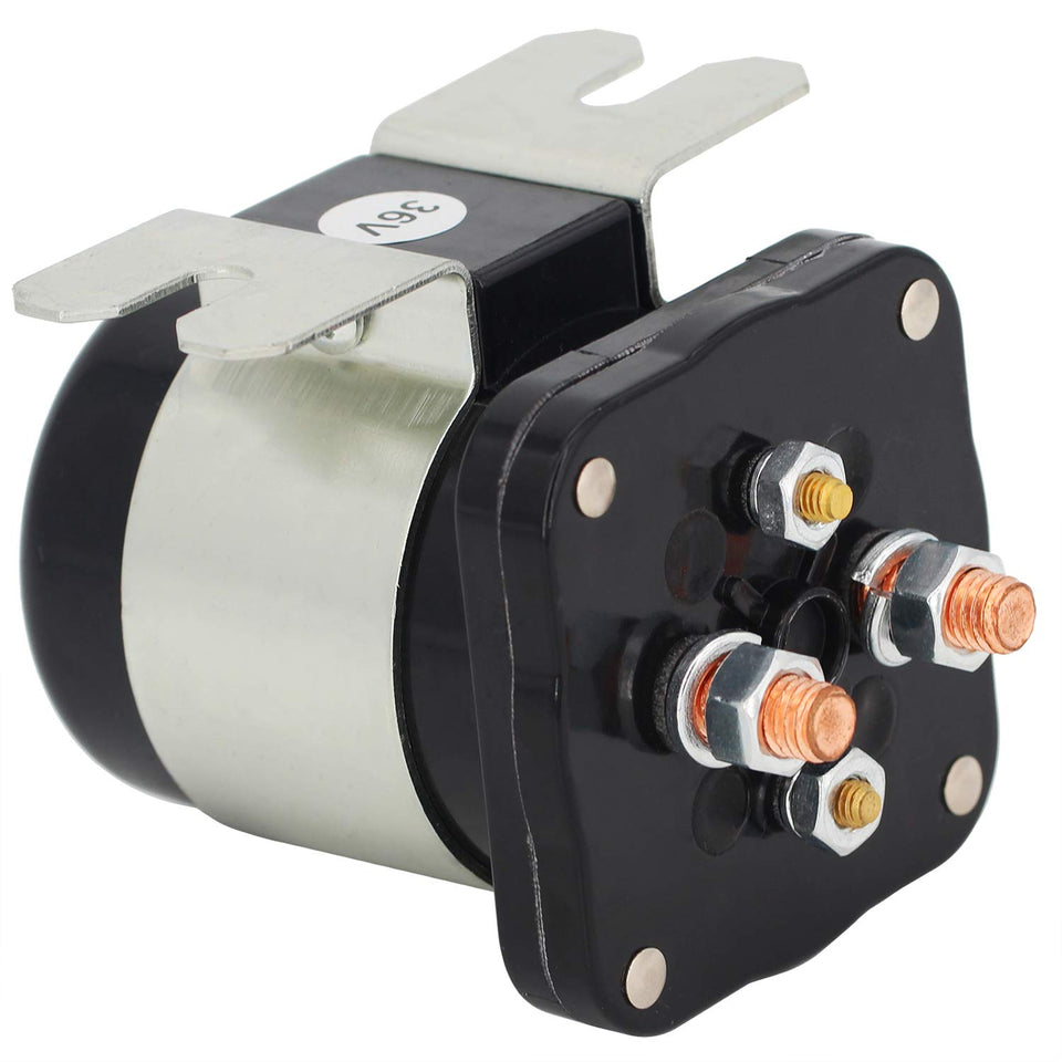 YIXIN 36V solenoid relay front view showing compact housing for golf cart circuits