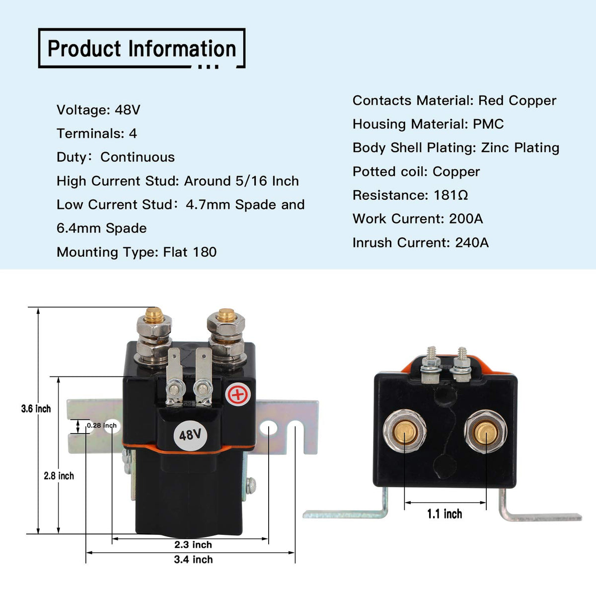 YIXIN red copper contacts deliver durable conductivity under continuous duty.