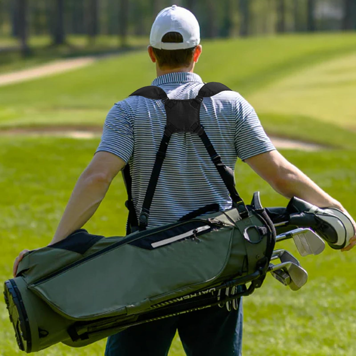 YLZZMDQSZ golf bag strap 4-hook compatibility fits most bags securely