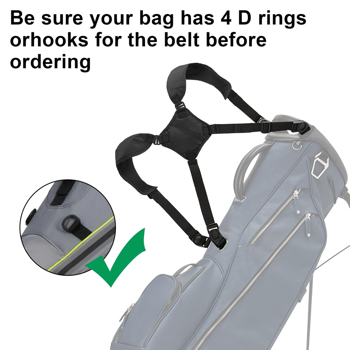 YLZZMDQSZ golf bag strap padded shoulder for cloud-like comfort over long rounds