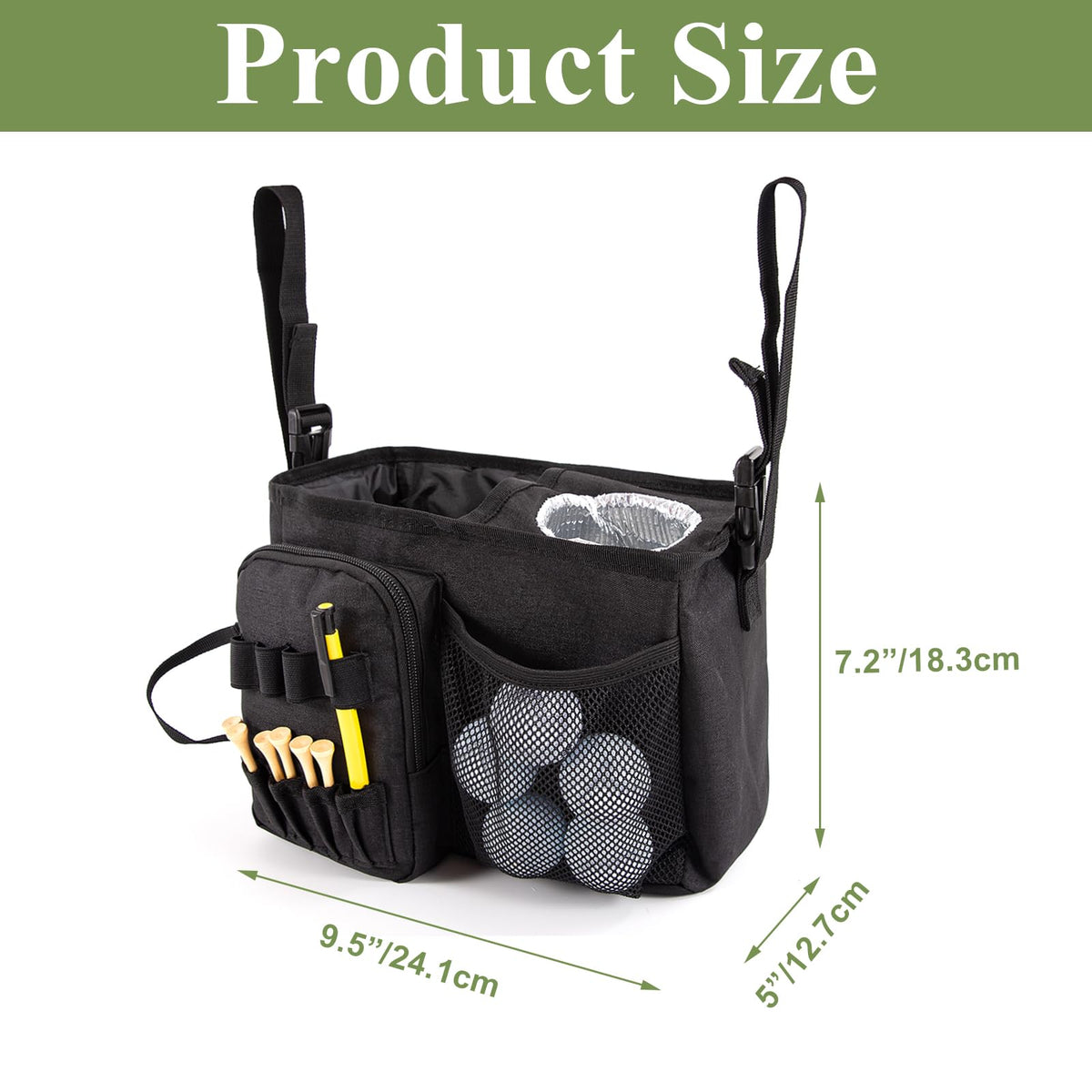 YLZZMDQSZ insulated cup holder keeps drinks cold during long rounds.