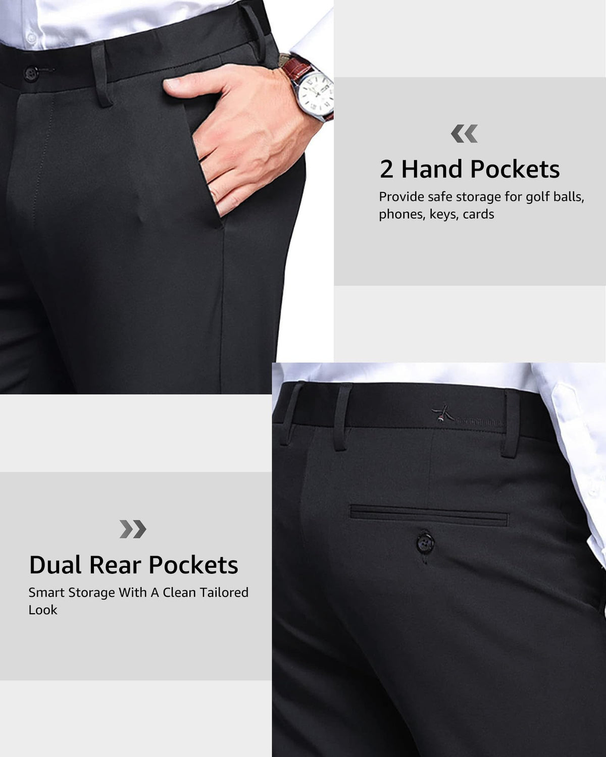 YND versatile golf pants for weddings, meetings, and daily wear