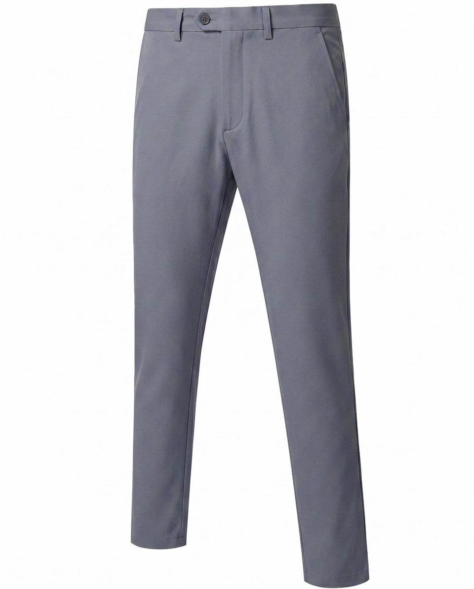 YND men's high-stretch golf pants fabric close-up showing breathable, quick-drying ice silk.
