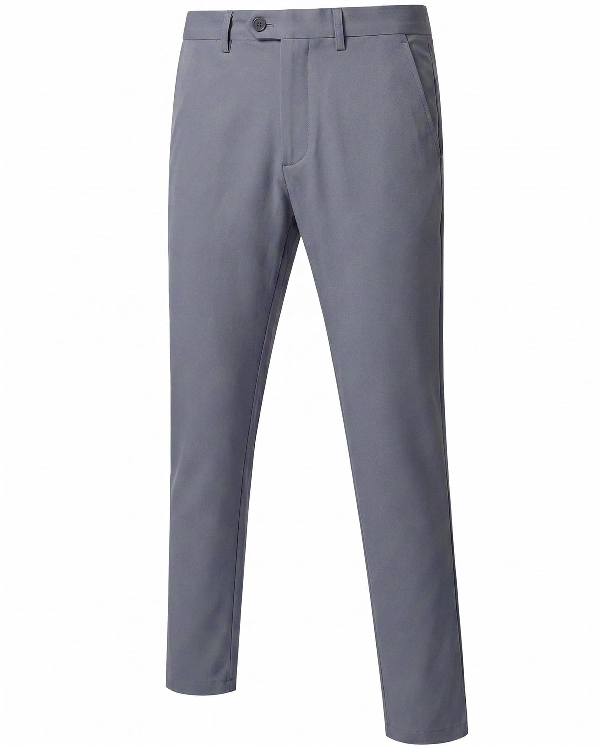 YND high-stretch golf pants front view showing slim fit and free movement.