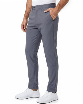 YND slim fit golf pants flat front silhouette creates smart look