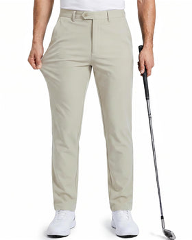 YND slim-fit ice silk pants highlight the sleek, flexible fit for easy movement.