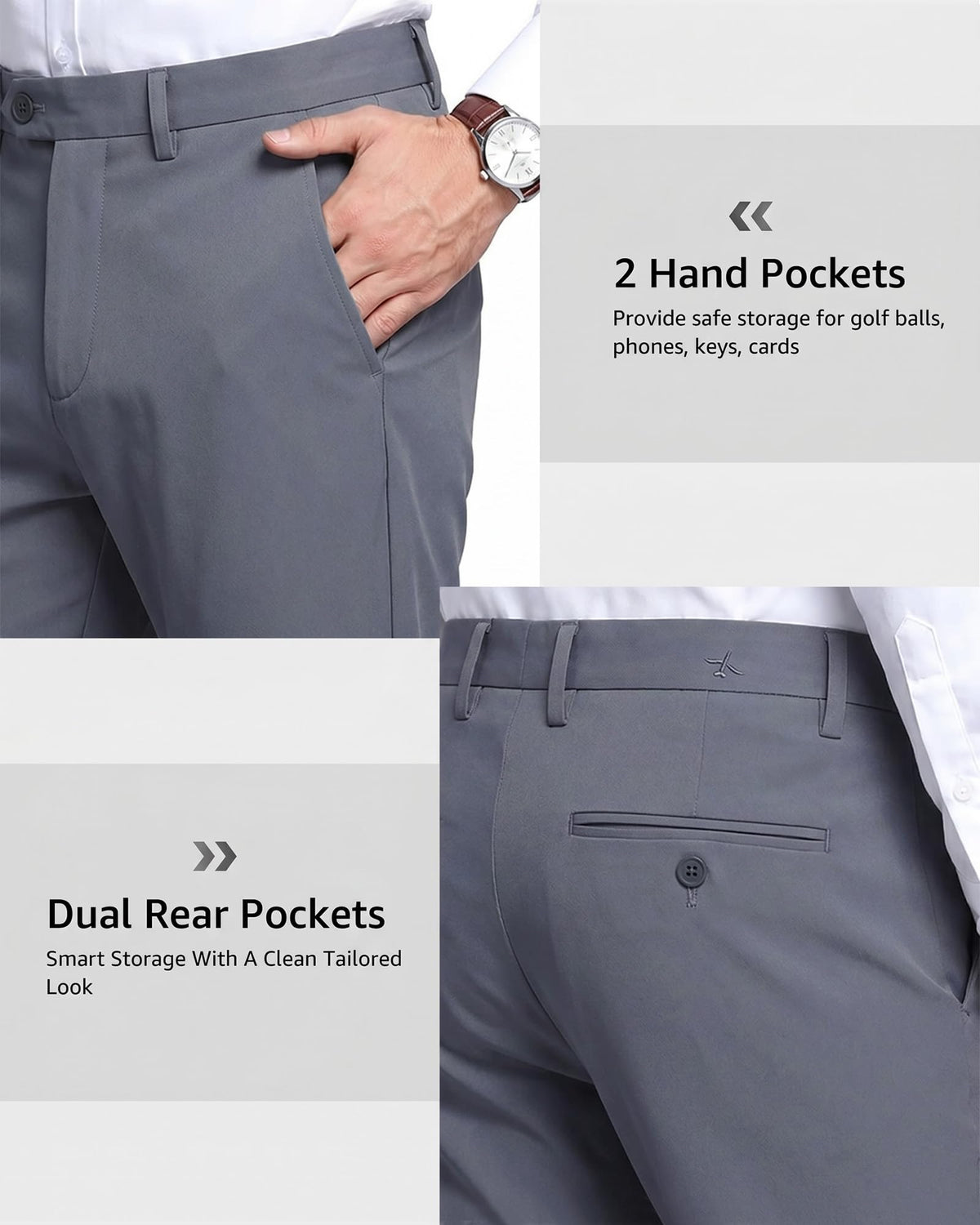 YND men's stylish multifunctional golf pants suitable for multiple occasions.