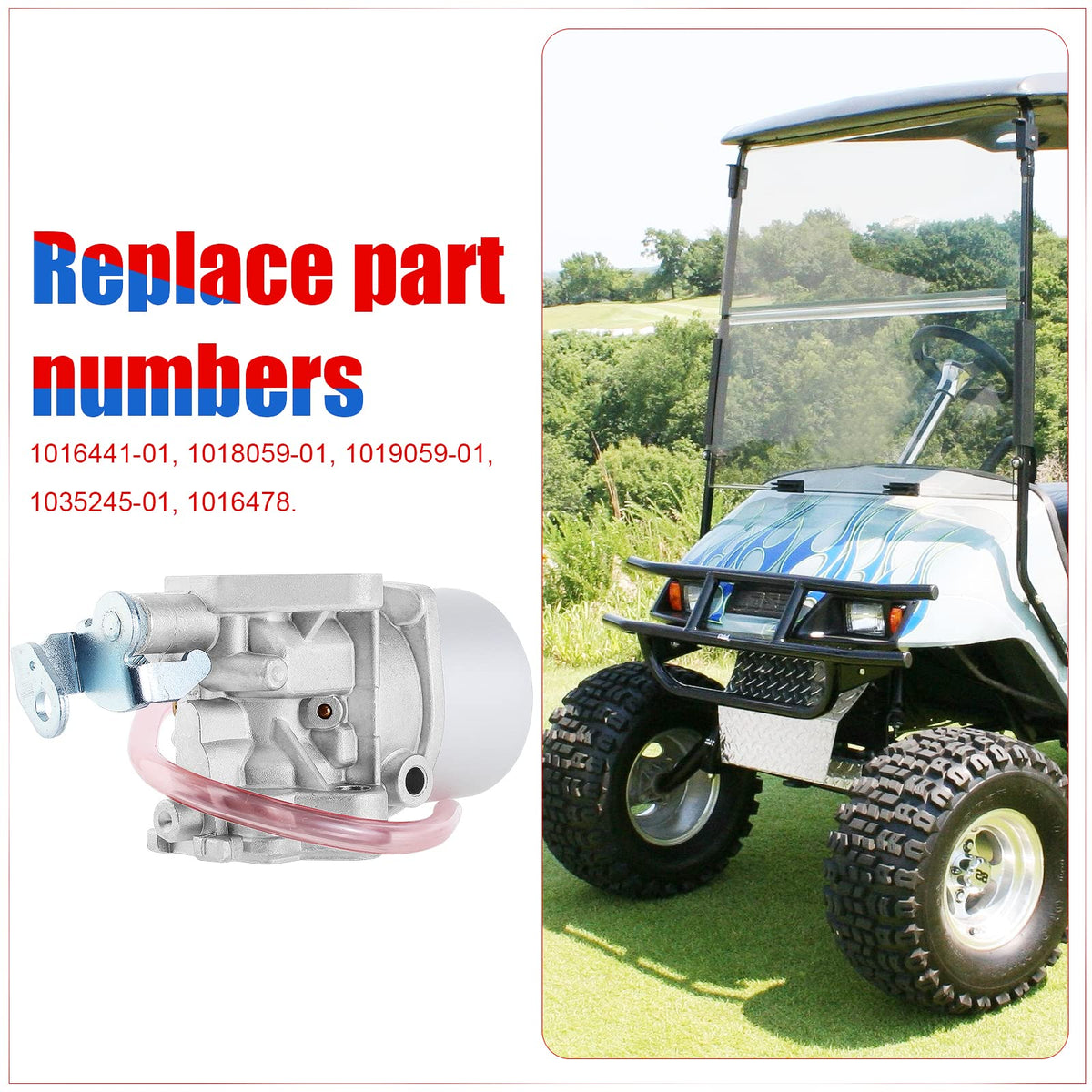 Gaskets and fuel lines included in the YOFMOO kit for secure connections