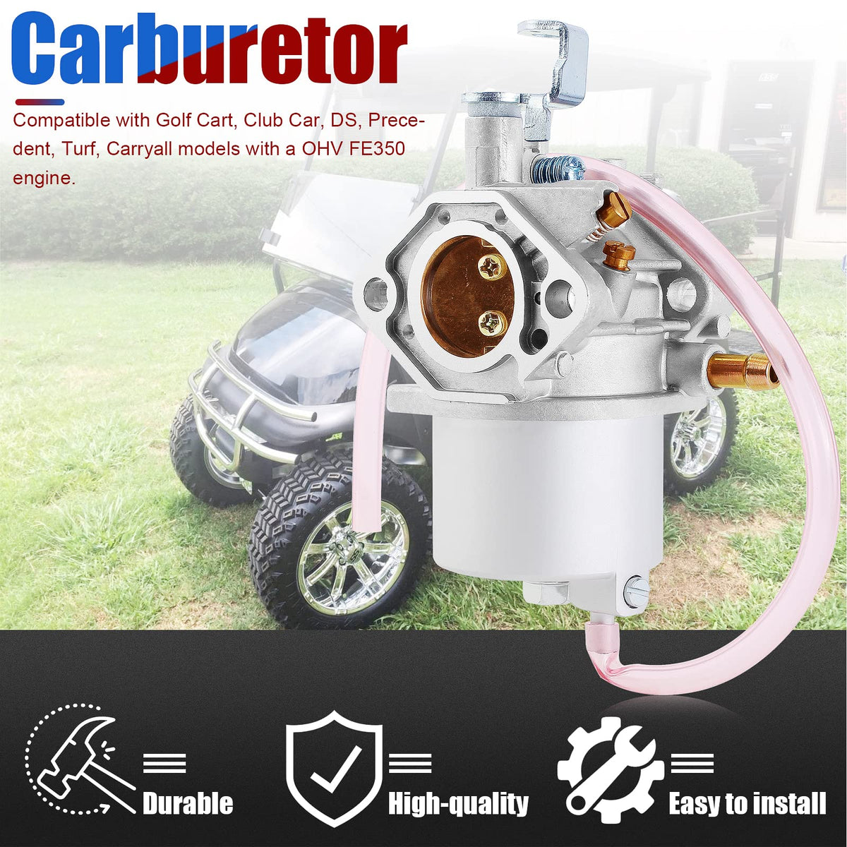 YOFMOO carburetor kit with included fuel pump for steady delivery